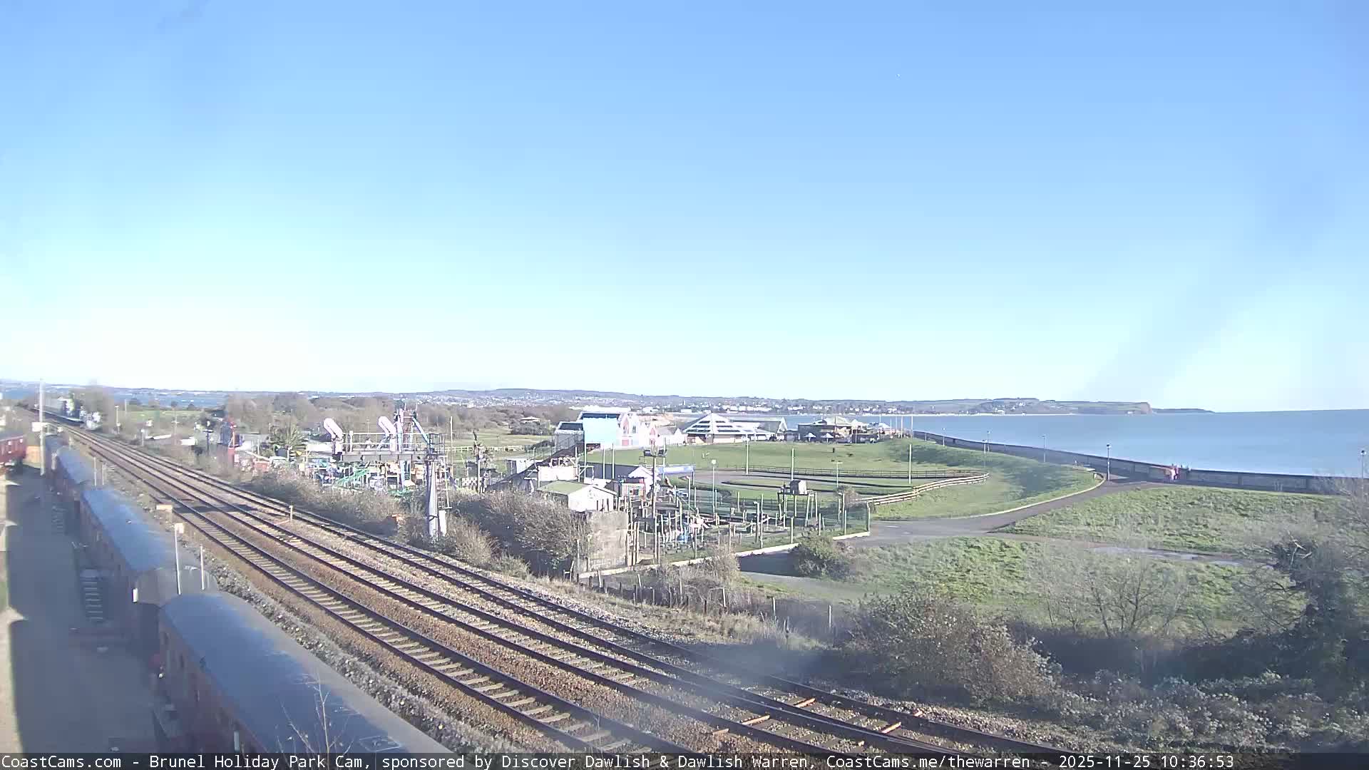 Dawlish Warren Coast & Railway & Amusement Park Live Cam - Teignbridge, Devon, South West, England, United Kingdom