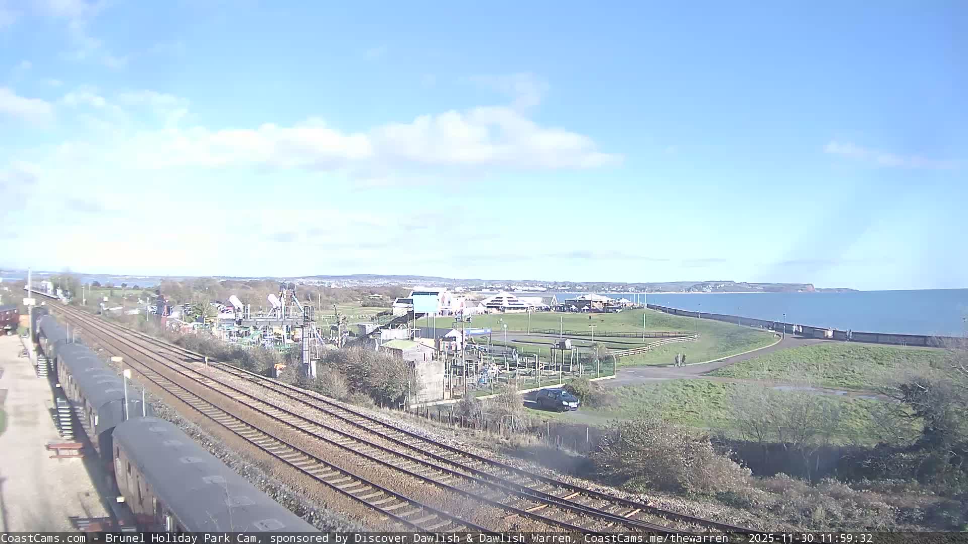 Dawlish Warren Coast & Railway & Amusement Park Live Cam - Teignbridge, Devon, South West, England, United Kingdom