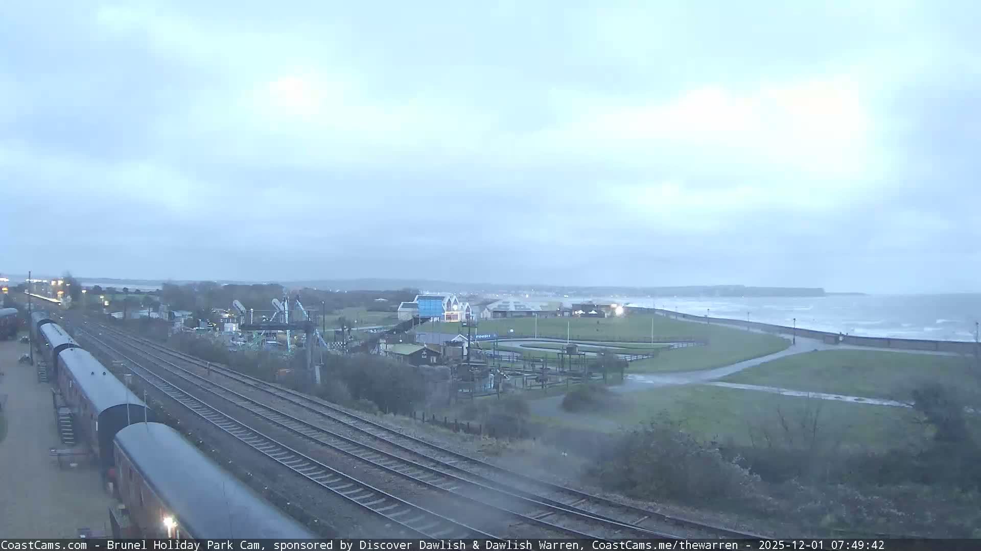 Dawlish Warren Coast & Railway & Amusement Park Live Cam - Teignbridge, Devon, South West, England, United Kingdom