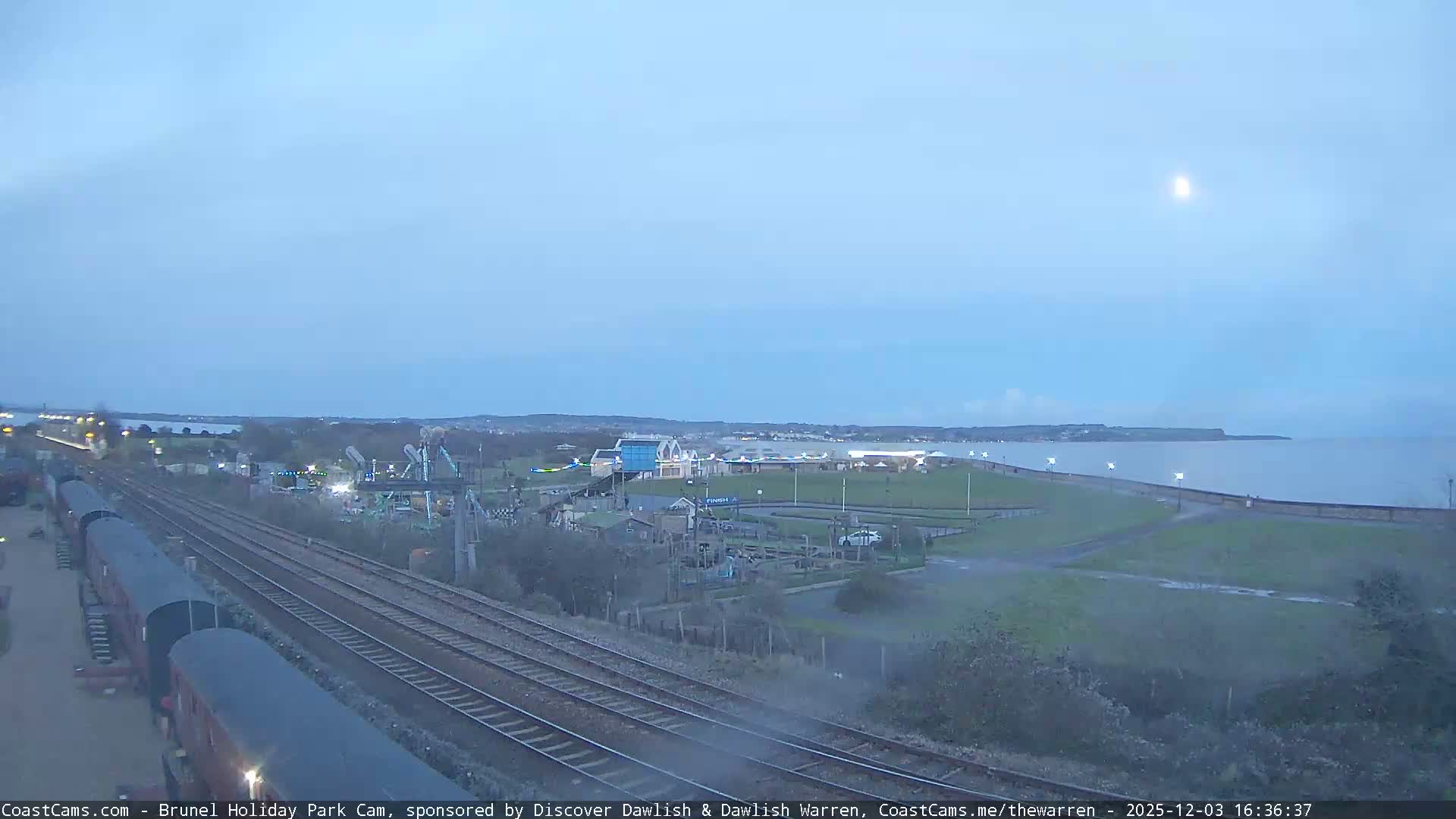 Dawlish Warren Coast & Railway & Amusement Park Live Cam - Teignbridge, Devon, South West, England, United Kingdom