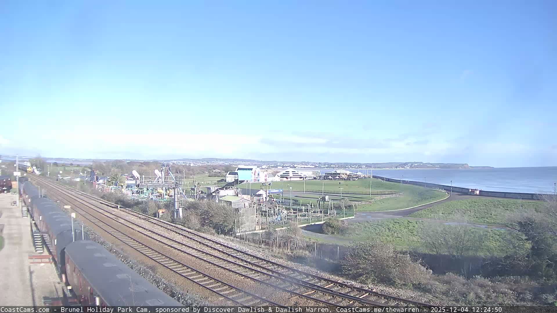 Dawlish Warren Coast & Railway & Amusement Park Live Cam - Teignbridge, Devon, South West, England, United Kingdom