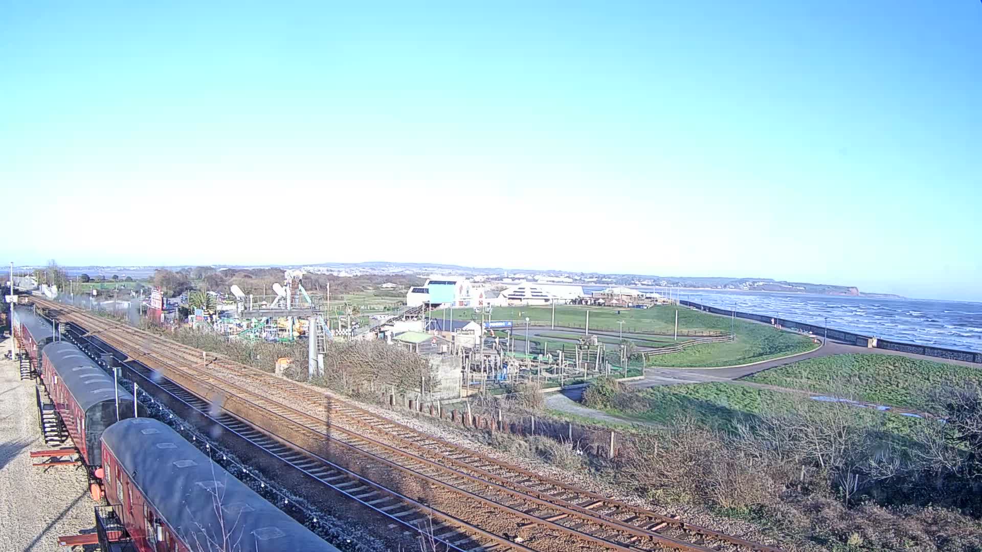 Dawlish Warren Coast & Railway & Amusement Park Live Cam - Teignbridge, Devon, South West, England, United Kingdom