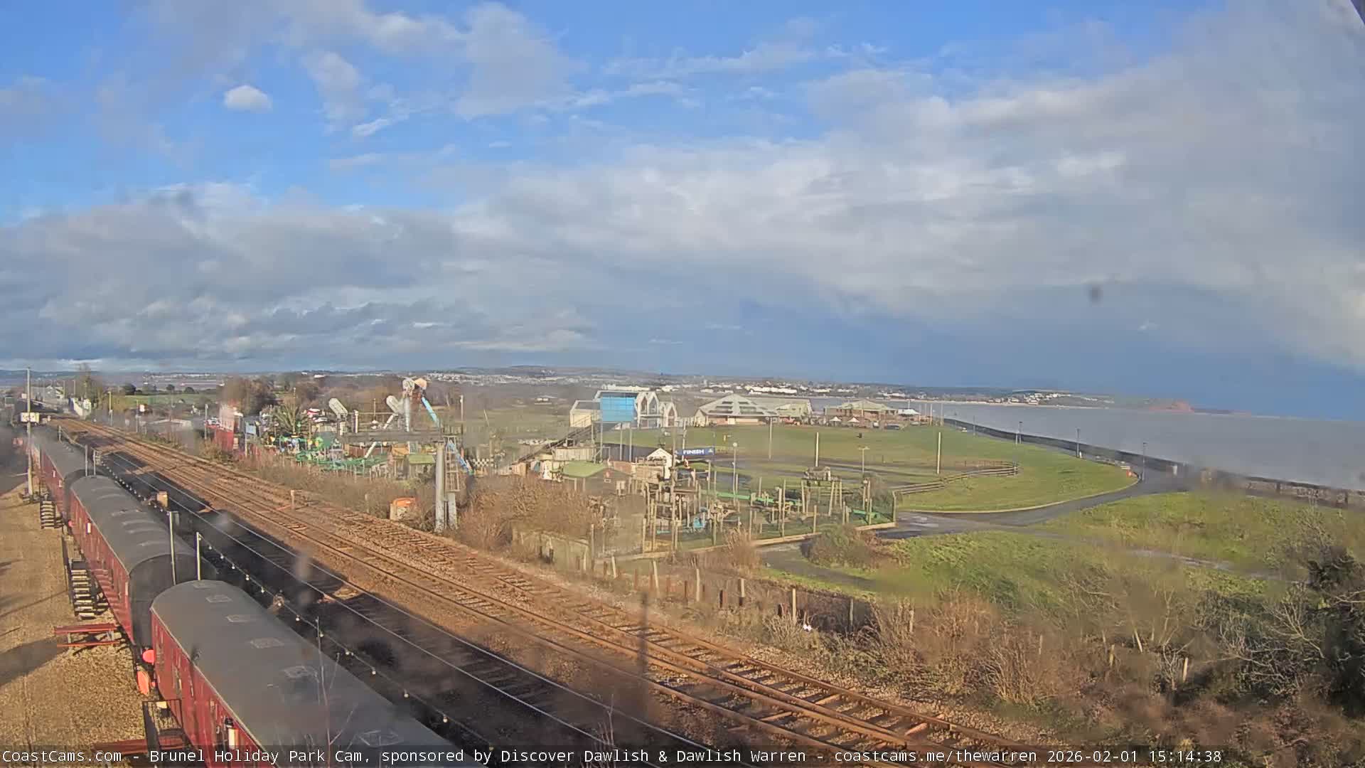 Dawlish Warren Coast & Railway & Amusement Park Live Cam - Teignbridge, Devon, South West, England, United Kingdom
