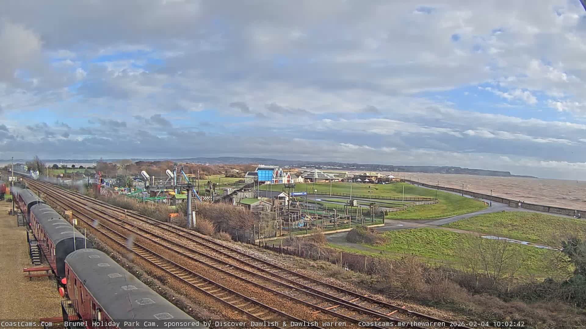 Dawlish Warren Coast & Railway & Amusement Park Live Cam - Teignbridge, Devon, South West, England, United Kingdom