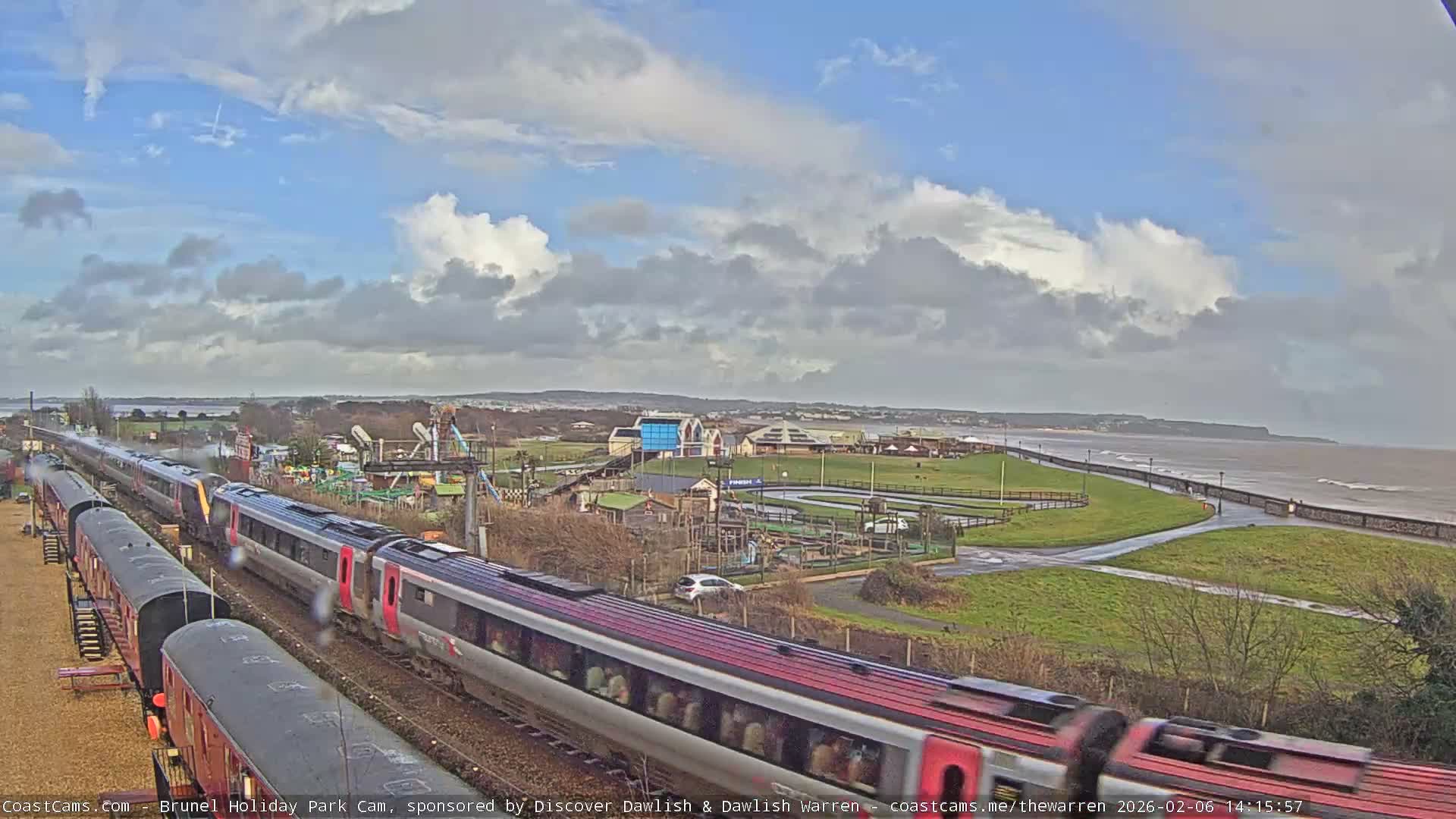 Dawlish Warren Coast & Railway & Amusement Park Live Cam - Teignbridge, Devon, South West, England, United Kingdom