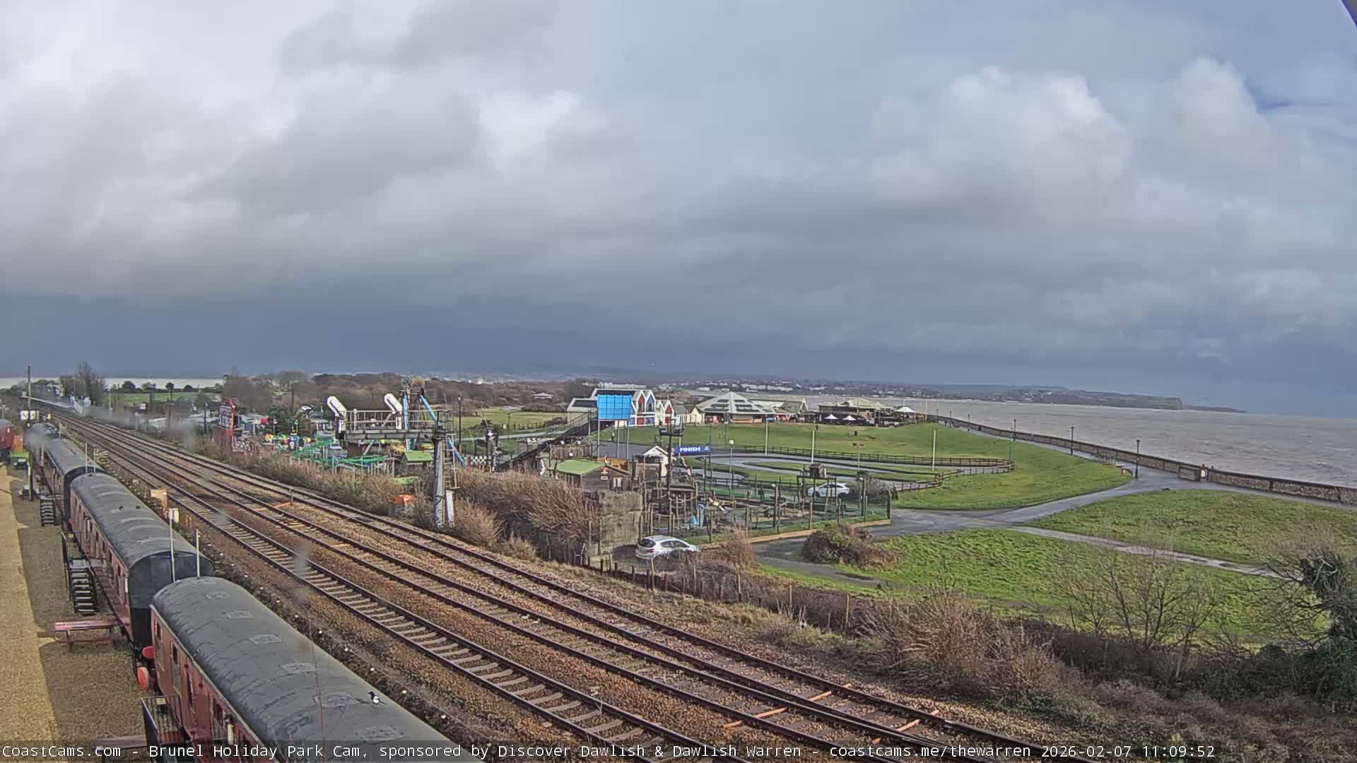 Dawlish Warren Coast & Railway & Amusement Park Live Cam - Teignbridge, Devon, South West, England, United Kingdom