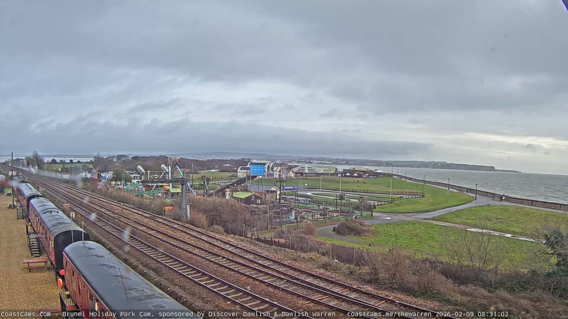 Dawlish Warren Coast & Railway & Amusement Park Live Cam - Teignbridge, Devon, South West, England, United Kingdom