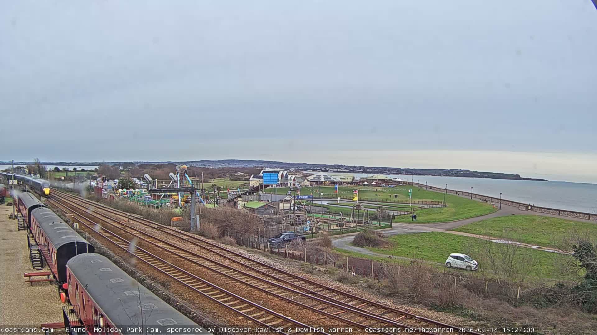 Dawlish Warren Coast & Railway & Amusement Park Live Cam - Teignbridge, Devon, South West, England, United Kingdom