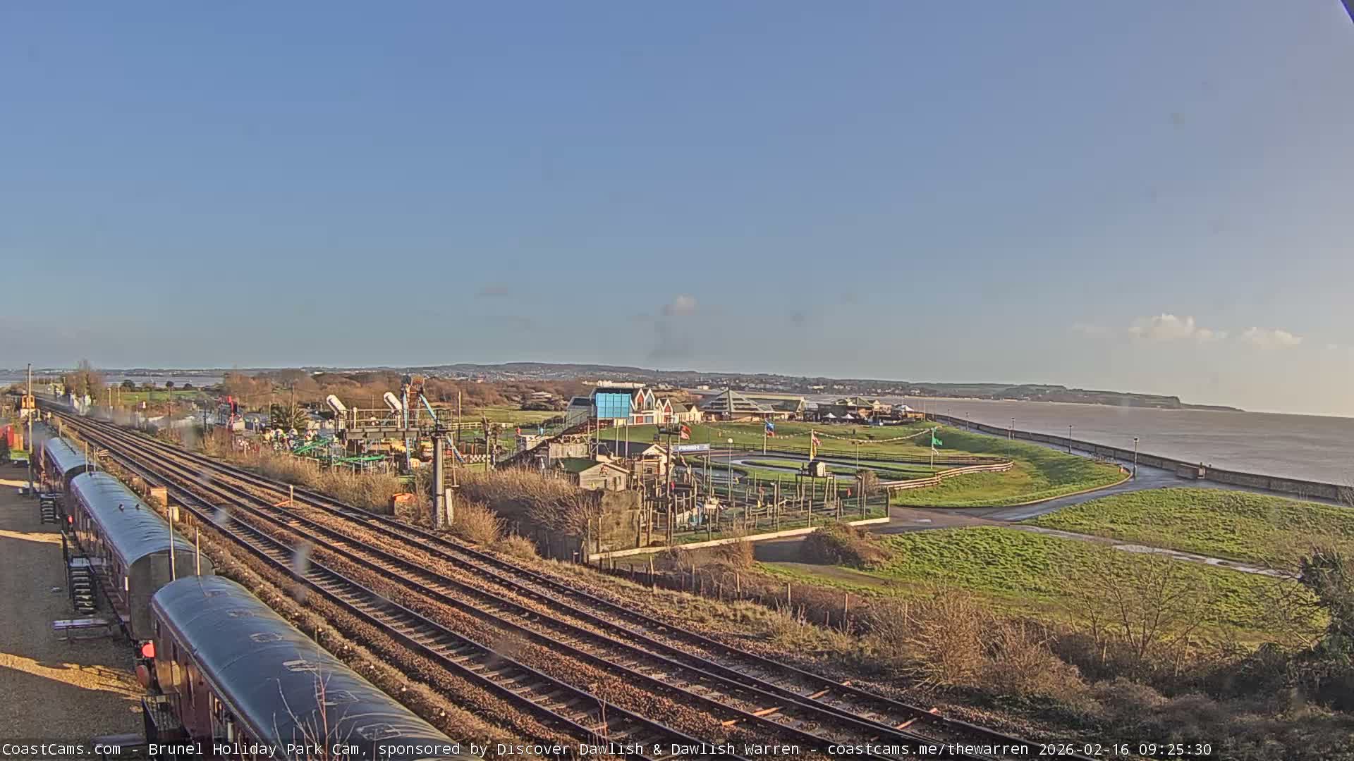Dawlish Warren Coast & Railway & Amusement Park Live Cam - Teignbridge, Devon, South West, England, United Kingdom