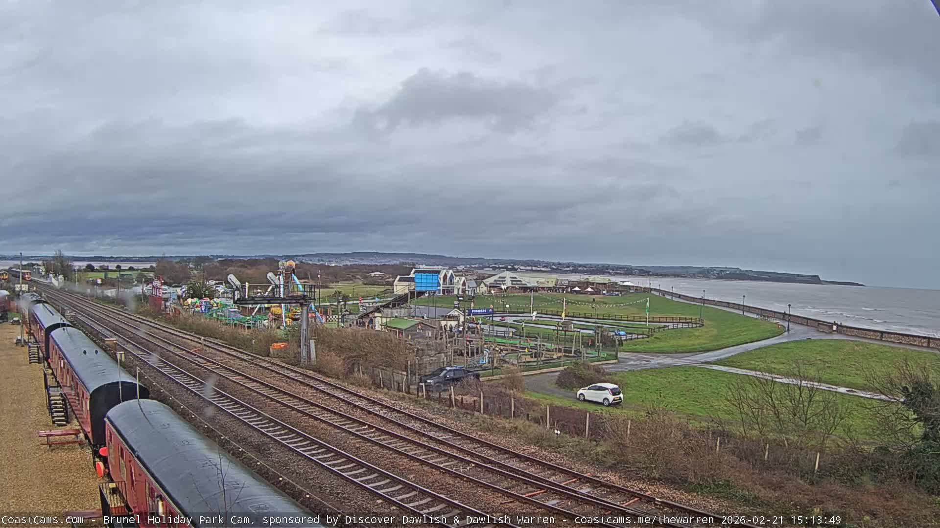 Dawlish Warren Coast & Railway & Amusement Park Live Cam - Teignbridge, Devon, South West, England, United Kingdom