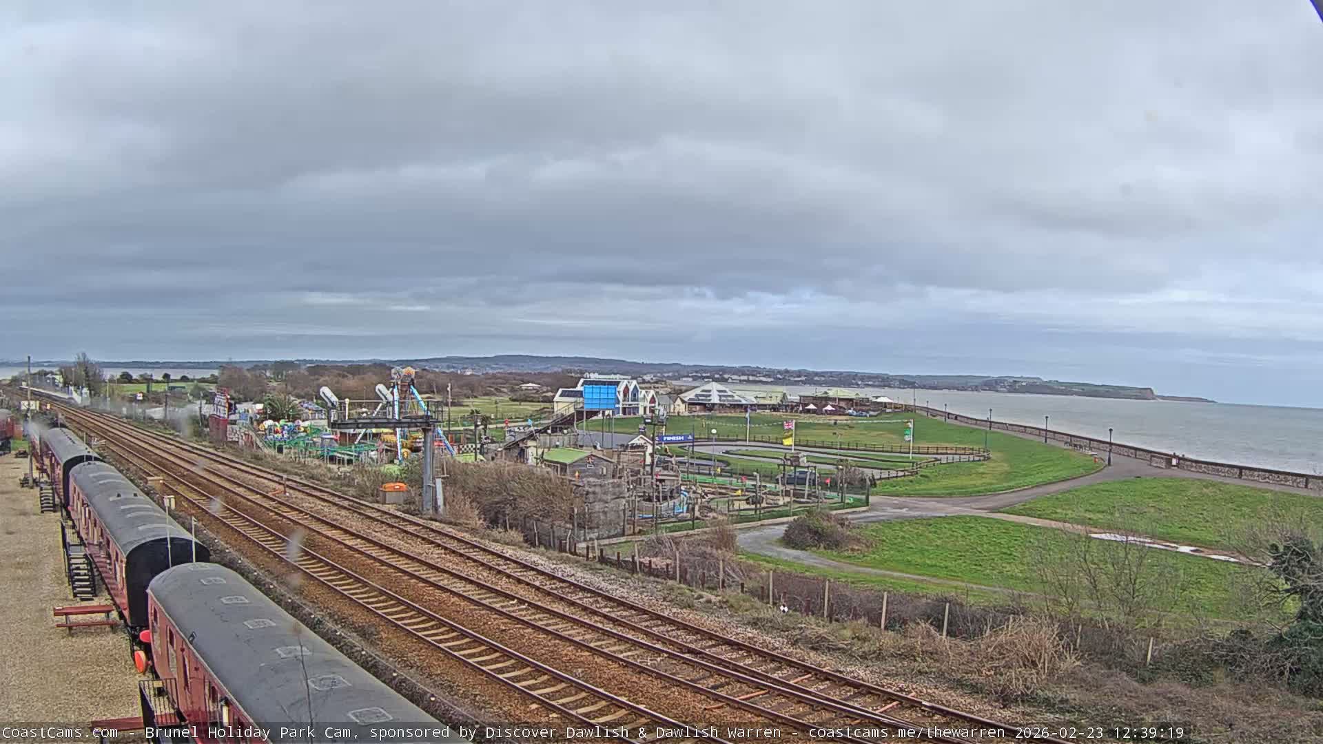 Dawlish Warren Coast & Railway & Amusement Park Live Cam - Teignbridge, Devon, South West, England, United Kingdom