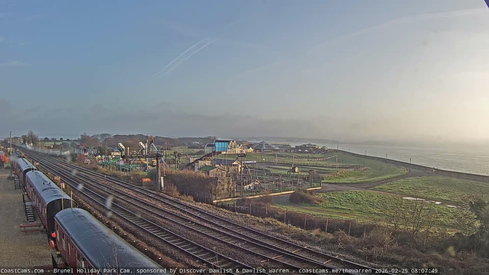 Dawlish Warren Coast & Railway & Amusement Park Live Cam - Teignbridge, Devon, South West, England, United Kingdom