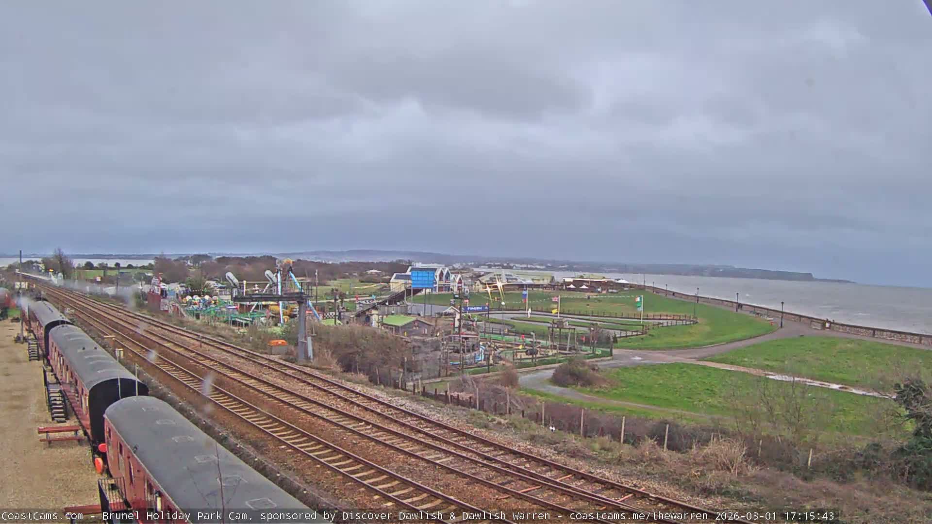 Dawlish Warren Coast & Railway & Amusement Park Live Cam - Teignbridge, Devon, South West, England, United Kingdom