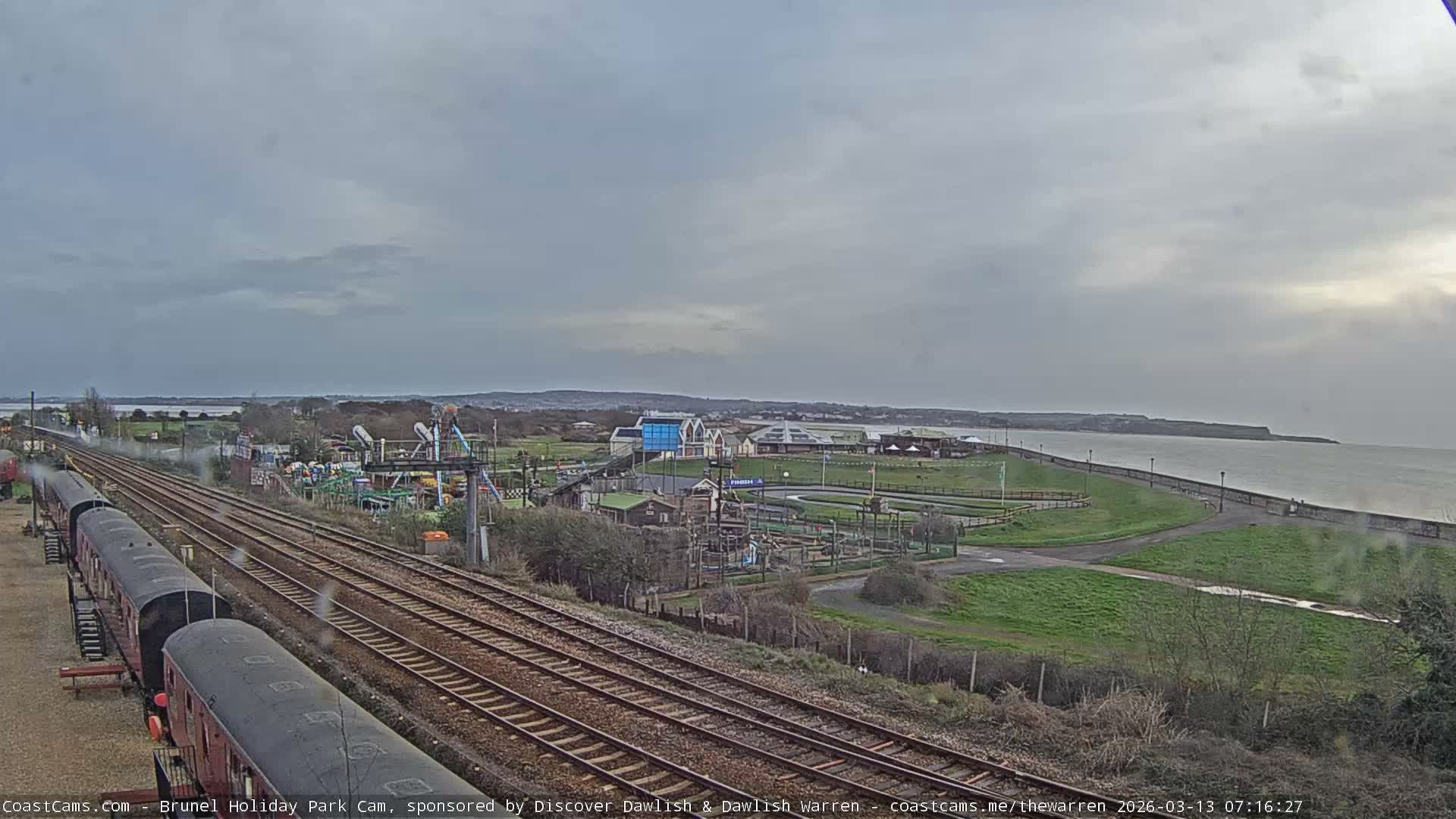 Dawlish Warren Coast & Railway & Amusement Park Live Cam - Teignbridge, Devon, South West, England, United Kingdom