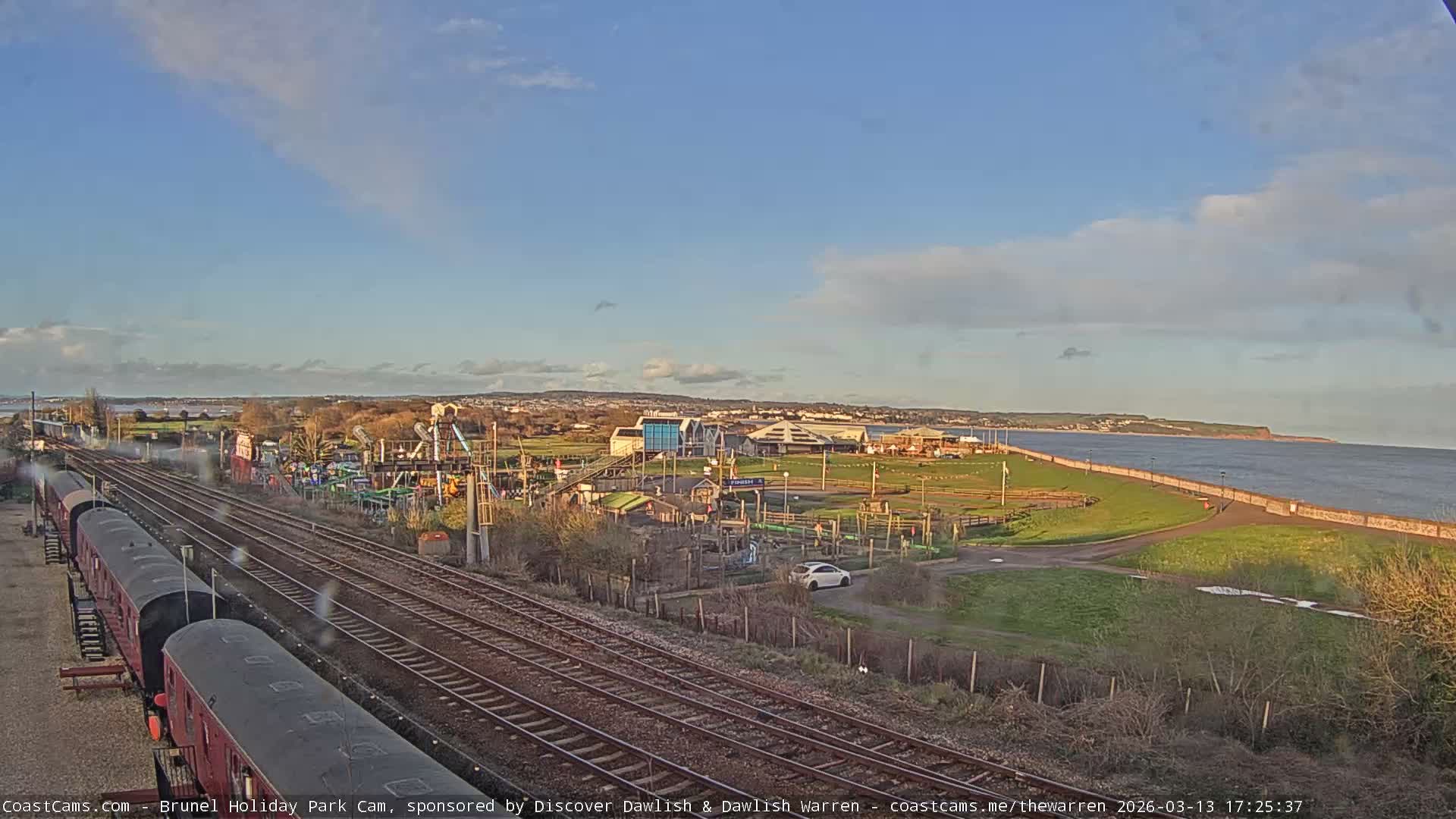 Dawlish Warren Coast & Railway & Amusement Park Live Cam - Teignbridge, Devon, South West, England, United Kingdom