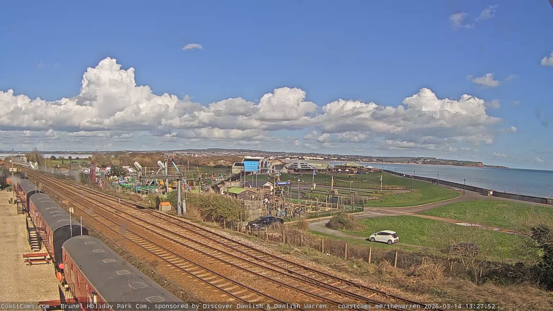 Dawlish Warren Coast & Railway & Amusement Park Live Cam - Teignbridge, Devon, South West, England, United Kingdom