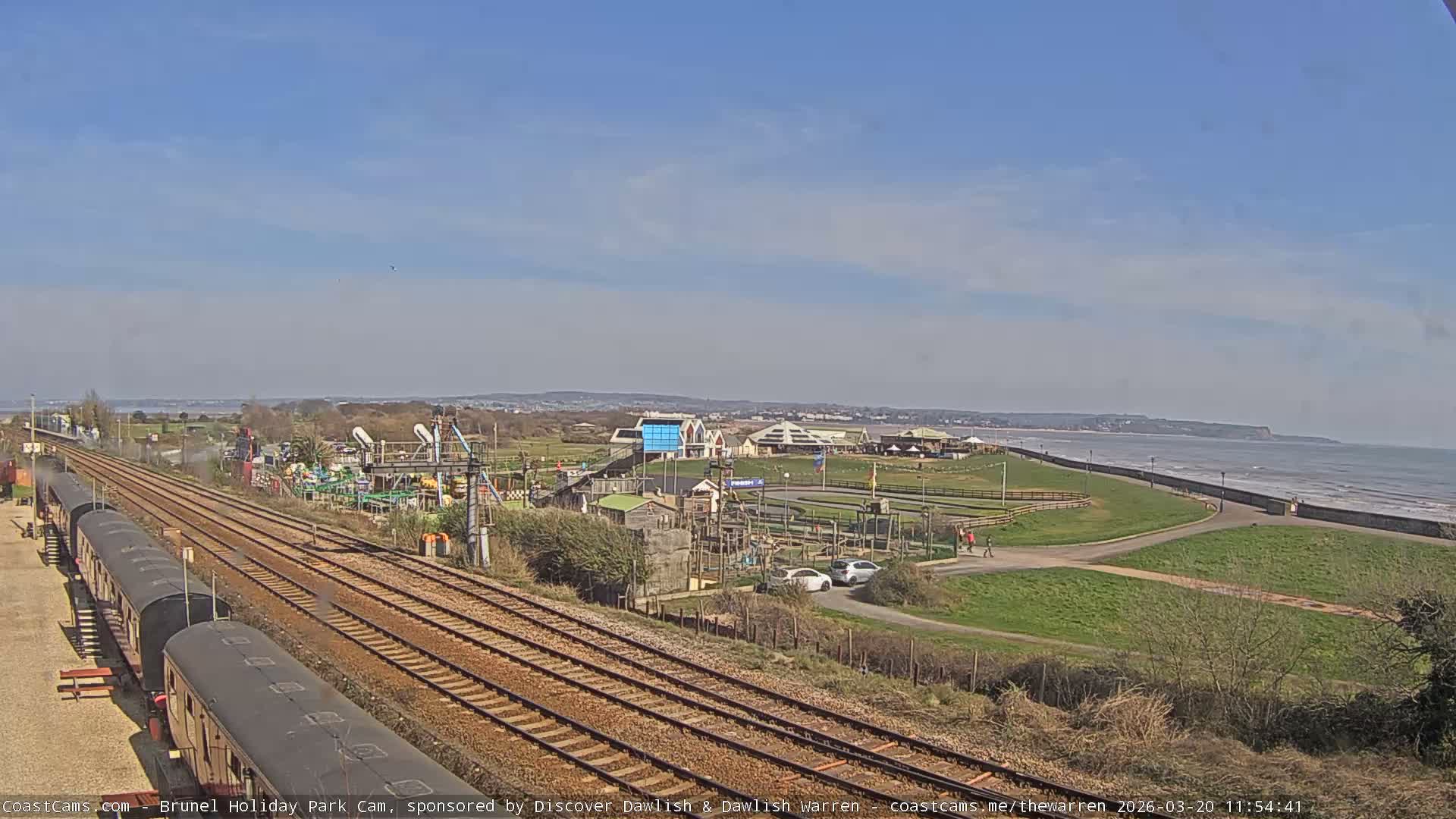 Dawlish Warren Coast & Railway & Amusement Park Live Cam - Teignbridge, Devon, South West, England, United Kingdom
