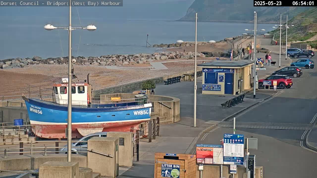 Bridport Harbour (West Bay) PTZ Live Cam - Bridport, Dorset, South West, England, United Kingdom