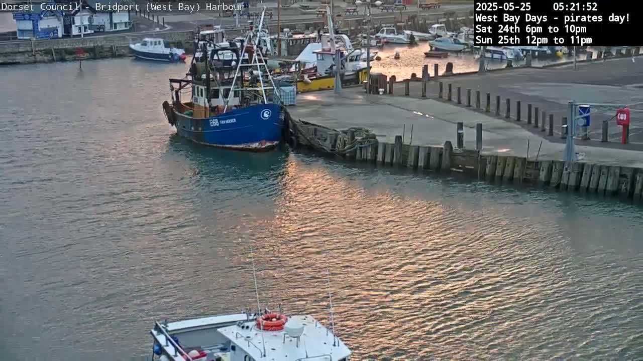 Bridport Harbour (West Bay) PTZ Live Cam - Bridport, Dorset, South West, England, United Kingdom