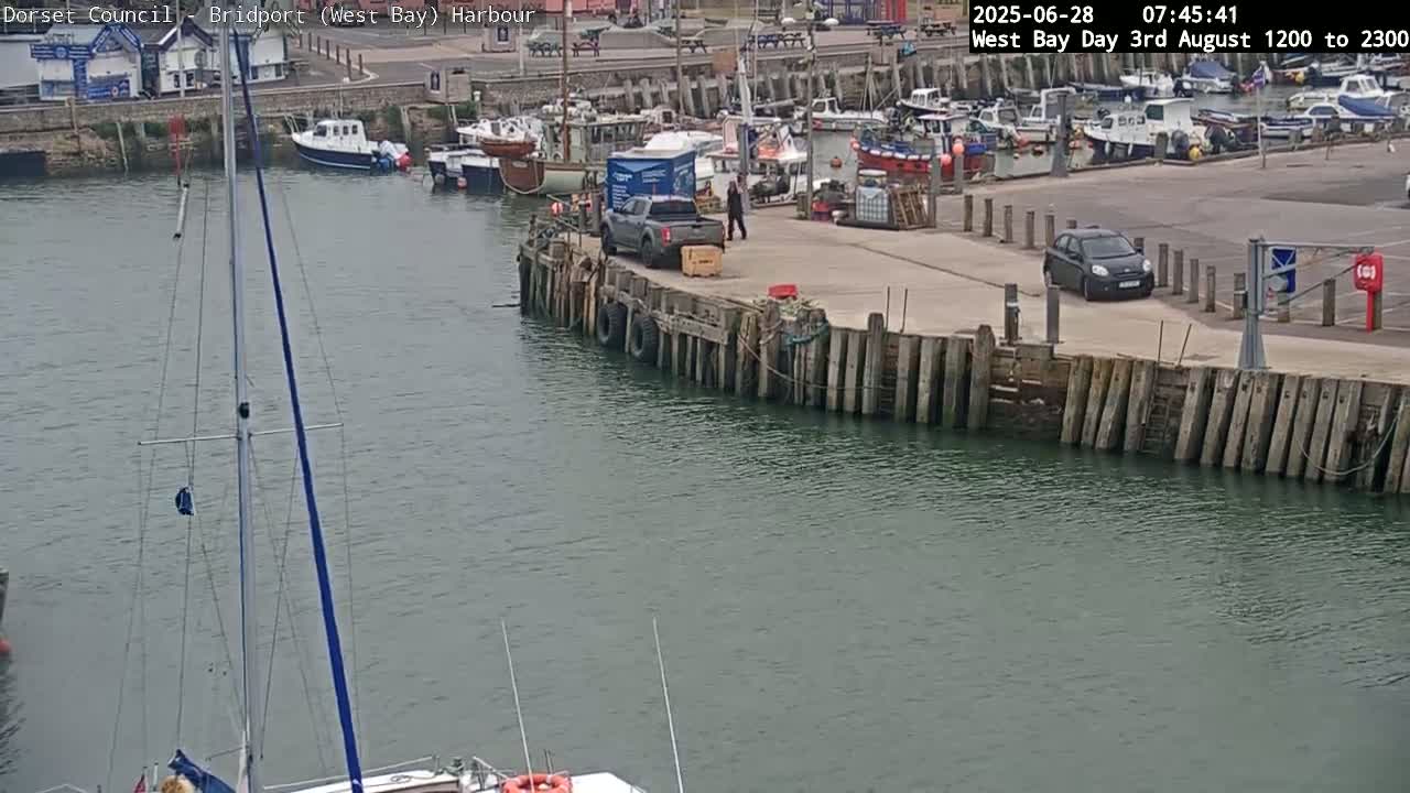 Bridport Harbour (West Bay) PTZ Live Cam - Bridport, Dorset, South West, England, United Kingdom