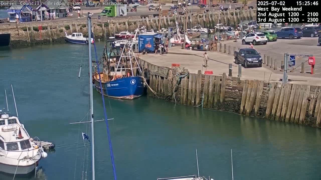 Bridport Harbour (West Bay) PTZ Live Cam - Bridport, Dorset, South West, England, United Kingdom