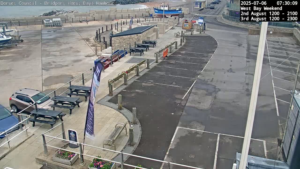 Bridport Harbour (West Bay) PTZ Live Cam - Bridport, Dorset, South West, England, United Kingdom