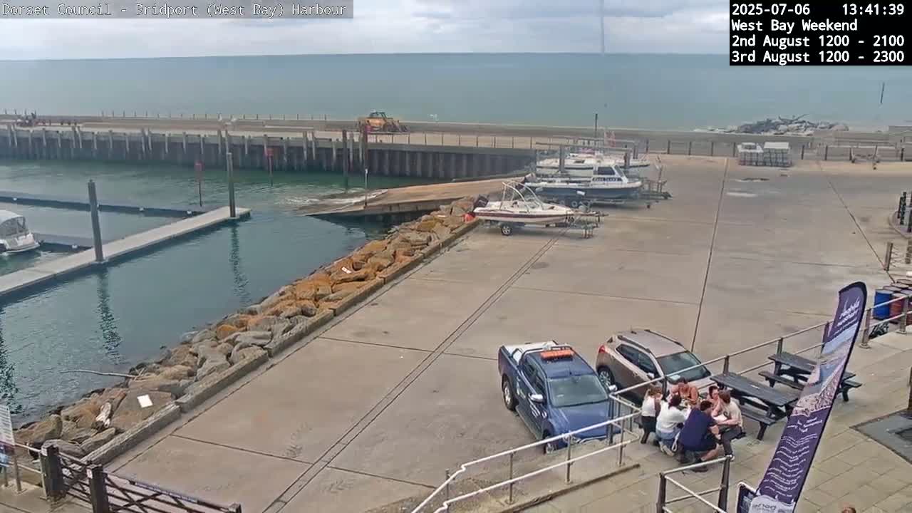 Bridport Harbour (West Bay) PTZ Live Cam - Bridport, Dorset, South West, England, United Kingdom