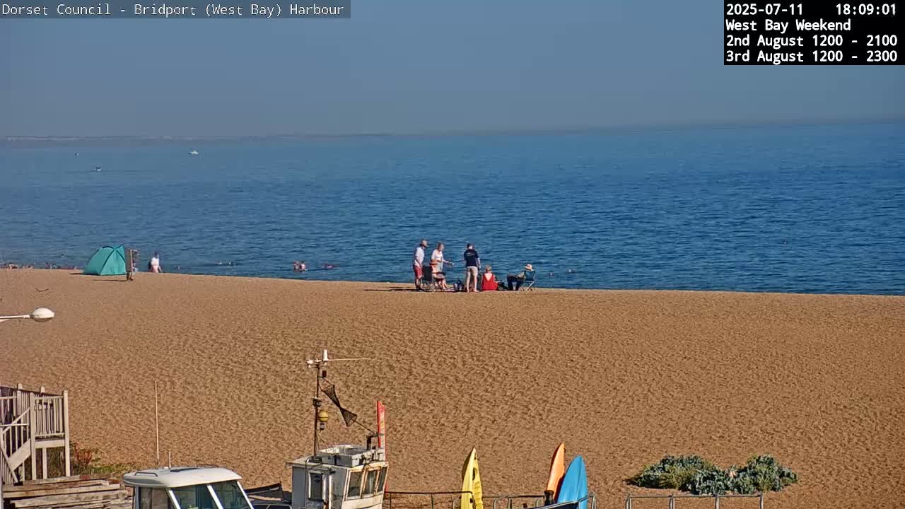 Bridport Harbour (West Bay) PTZ Live Cam - Bridport, Dorset, South West, England, United Kingdom