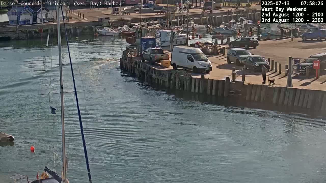 Bridport Harbour (West Bay) PTZ Live Cam - Bridport, Dorset, South West, England, United Kingdom
