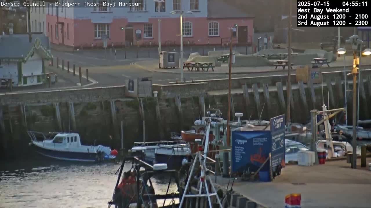 Bridport Harbour (West Bay) PTZ Live Cam - Bridport, Dorset, South West, England, United Kingdom