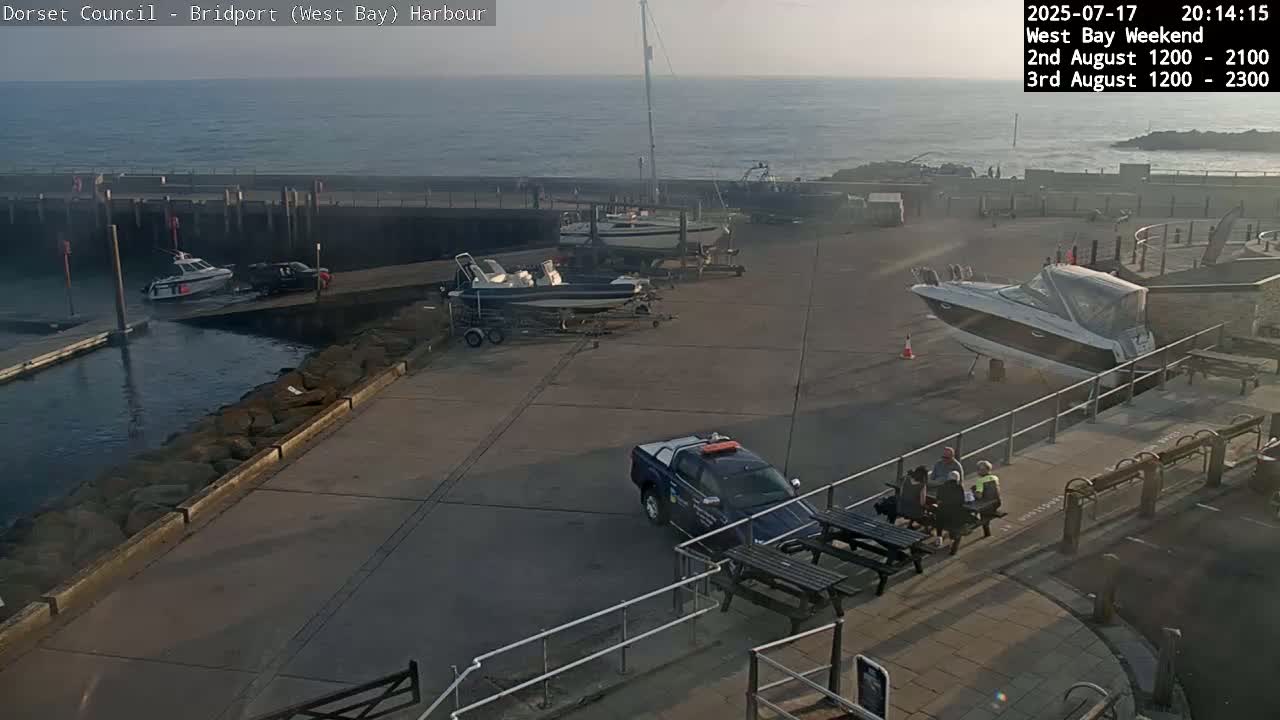 Bridport Harbour (West Bay) PTZ Live Cam - Bridport, Dorset, South West, England, United Kingdom