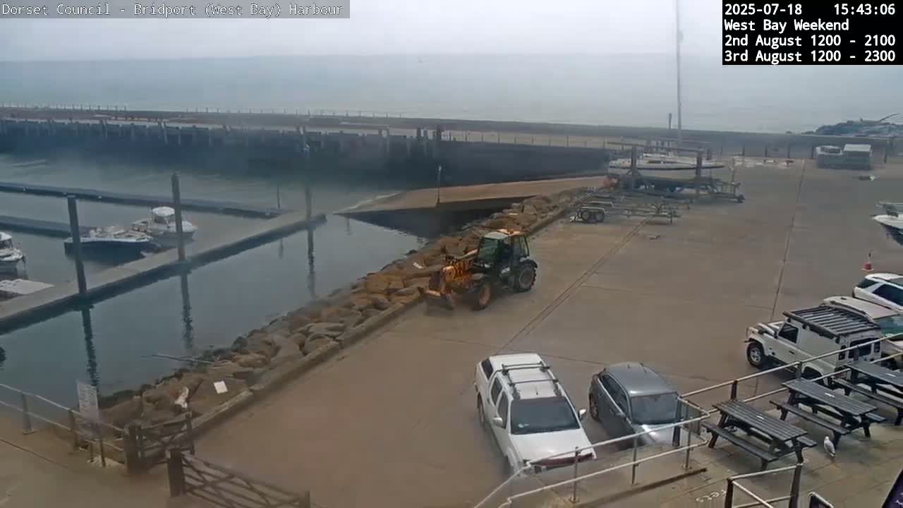 Bridport Harbour (West Bay) PTZ Live Cam - Bridport, Dorset, South West, England, United Kingdom