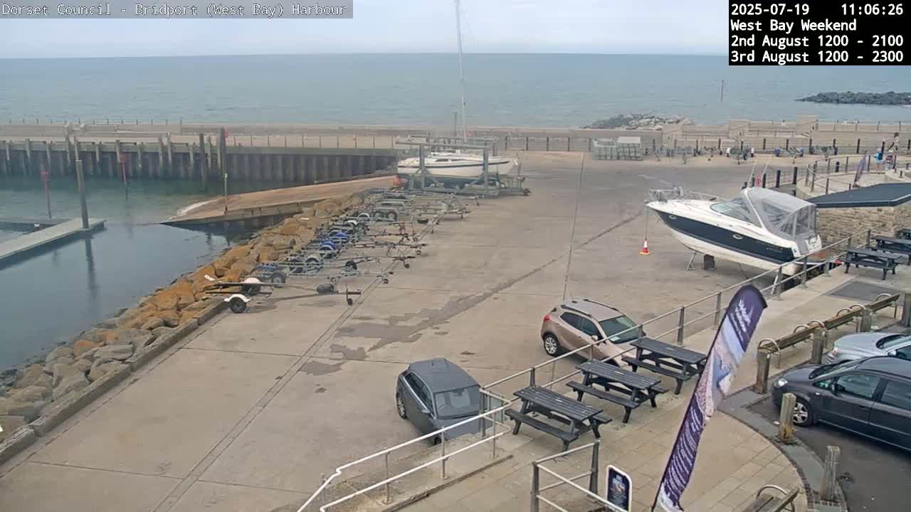 Bridport Harbour (West Bay) PTZ Live Cam - Bridport, Dorset, South West, England, United Kingdom