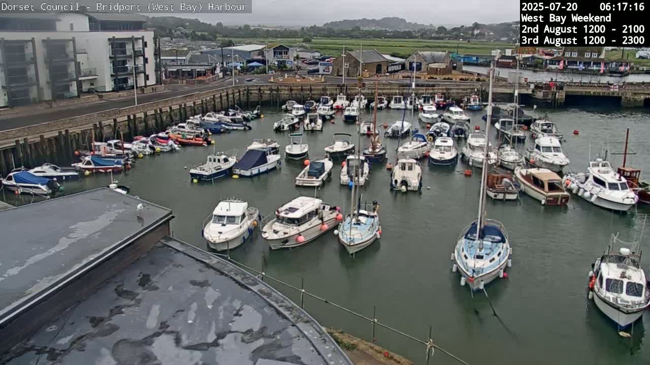 Bridport Harbour (West Bay) PTZ Live Cam - Bridport, Dorset, South West, England, United Kingdom