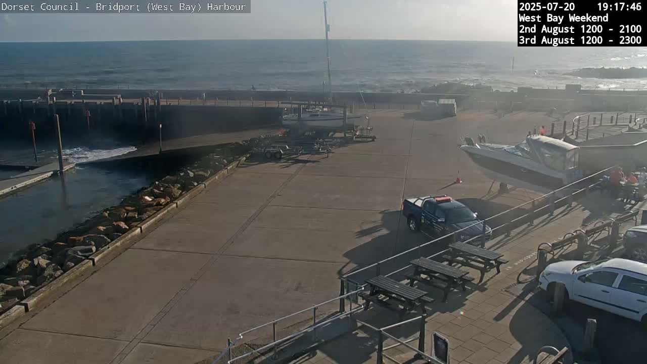 Bridport Harbour (West Bay) PTZ Live Cam - Bridport, Dorset, South West, England, United Kingdom