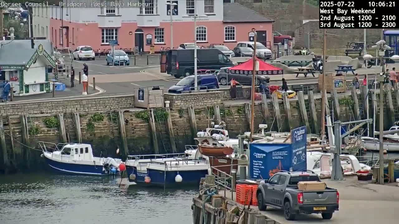 Bridport Harbour (West Bay) PTZ Live Cam - Bridport, Dorset, South West, England, United Kingdom
