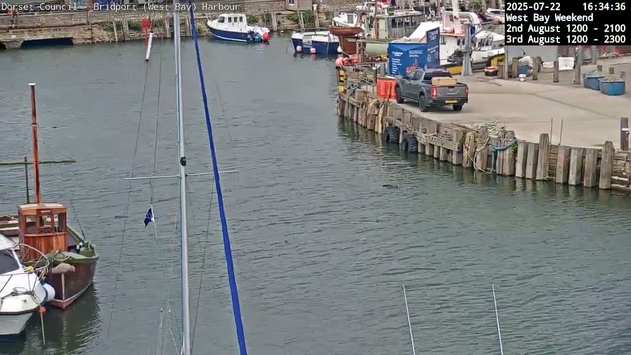 Bridport Harbour (West Bay) PTZ Live Cam - Bridport, Dorset, South West, England, United Kingdom