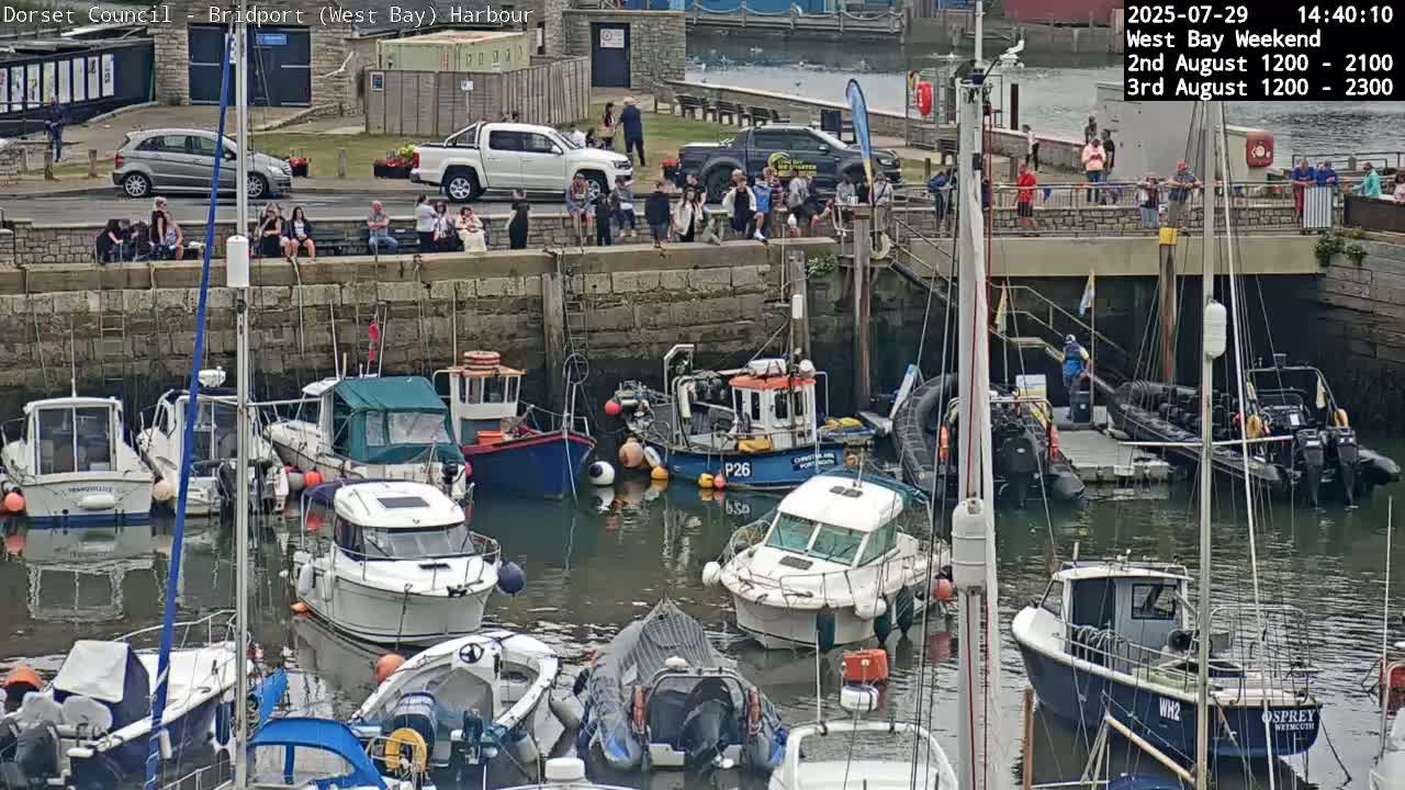 Bridport Harbour (West Bay) PTZ Live Cam - Bridport, Dorset, South West, England, United Kingdom