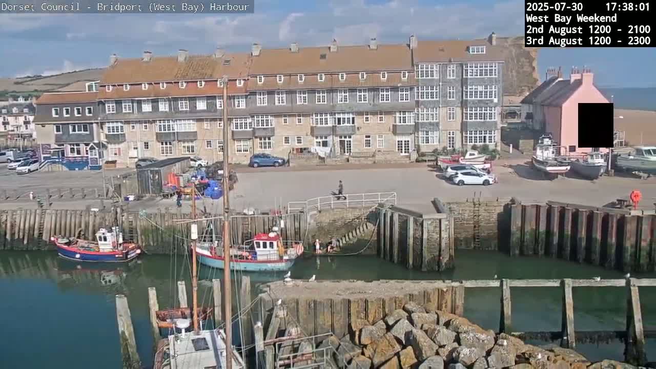 Bridport Harbour (West Bay) PTZ Live Cam - Bridport, Dorset, South West, England, United Kingdom