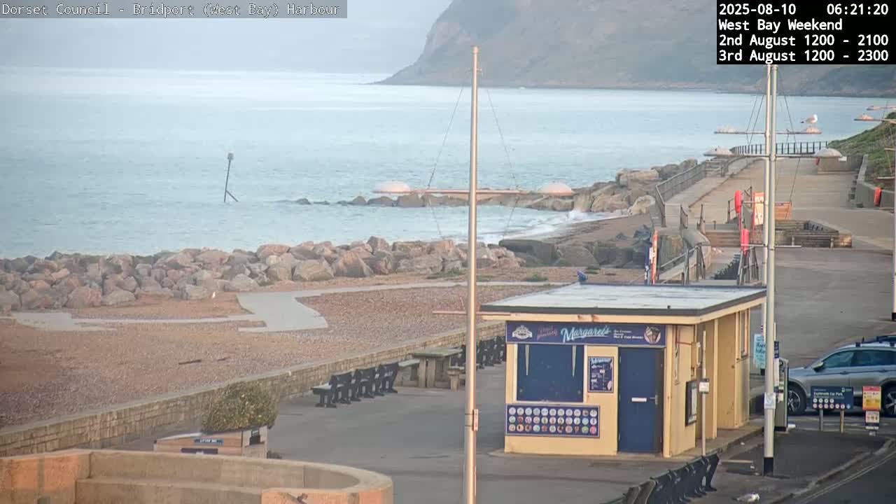 Bridport Harbour (West Bay) PTZ Live Cam - Bridport, Dorset, South West, England, United Kingdom