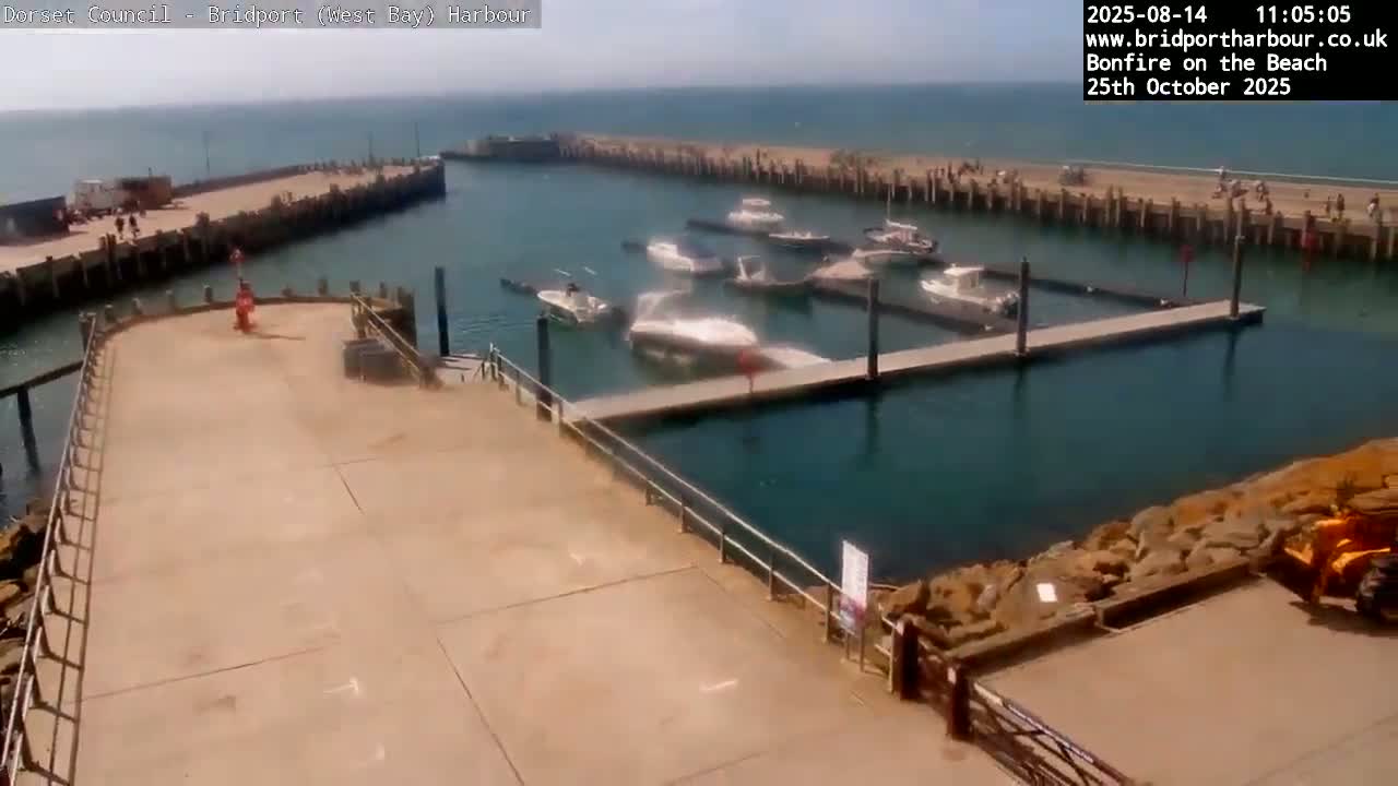 Bridport Harbour (West Bay) PTZ Live Cam - Bridport, Dorset, South West, England, United Kingdom