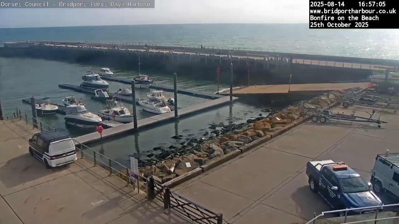 Bridport Harbour (West Bay) PTZ Live Cam - Bridport, Dorset, South West, England, United Kingdom