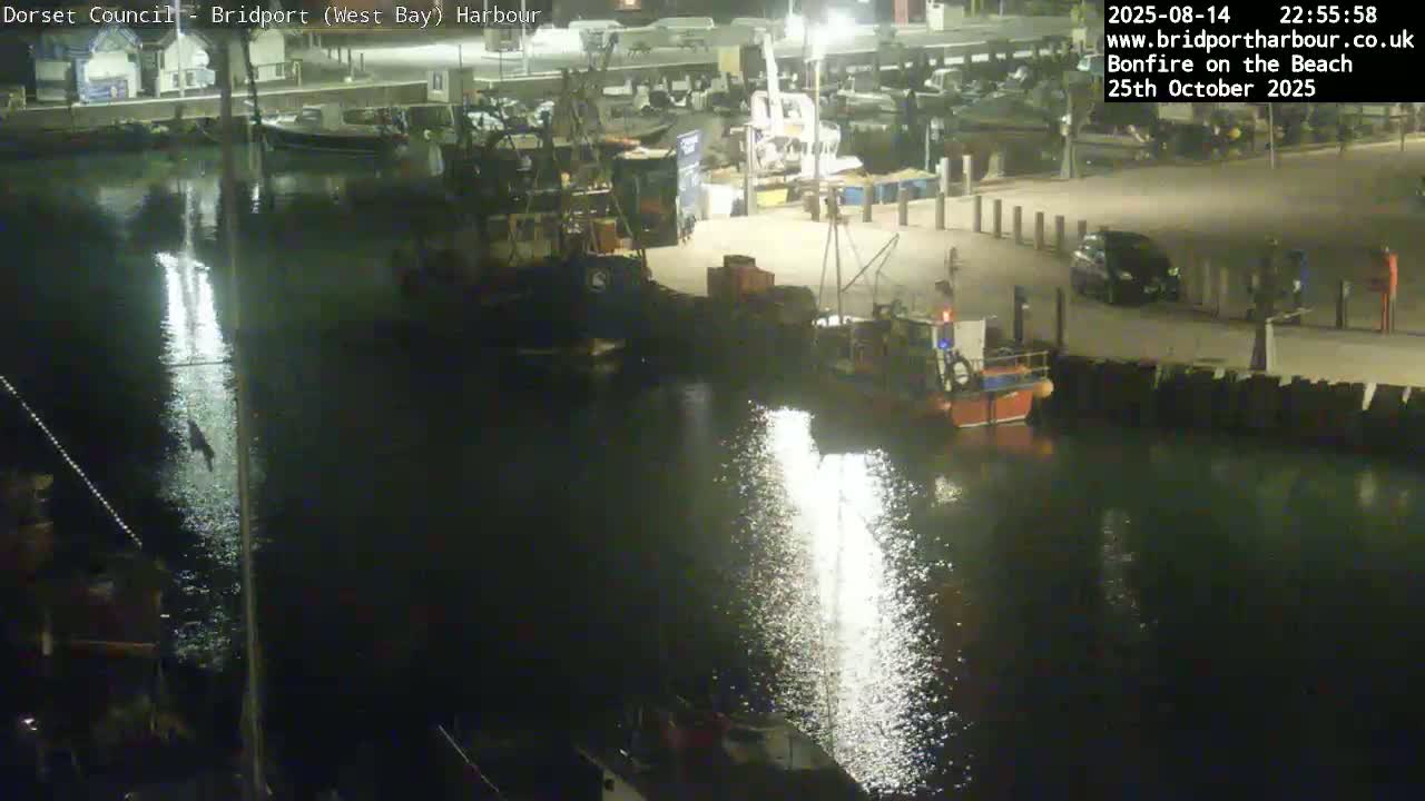 Bridport Harbour (West Bay) PTZ Live Cam - Bridport, Dorset, South West, England, United Kingdom