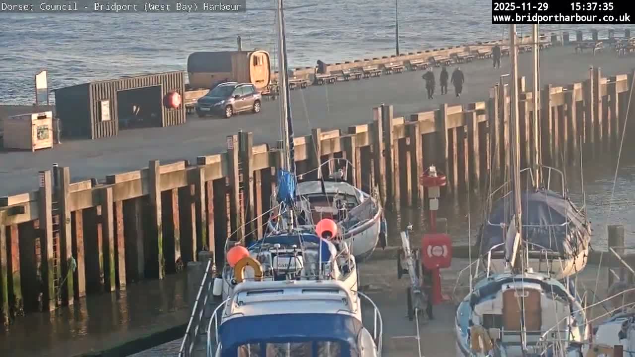 Bridport Harbour (West Bay) PTZ Live Cam - Bridport, Dorset, South West, England, United Kingdom