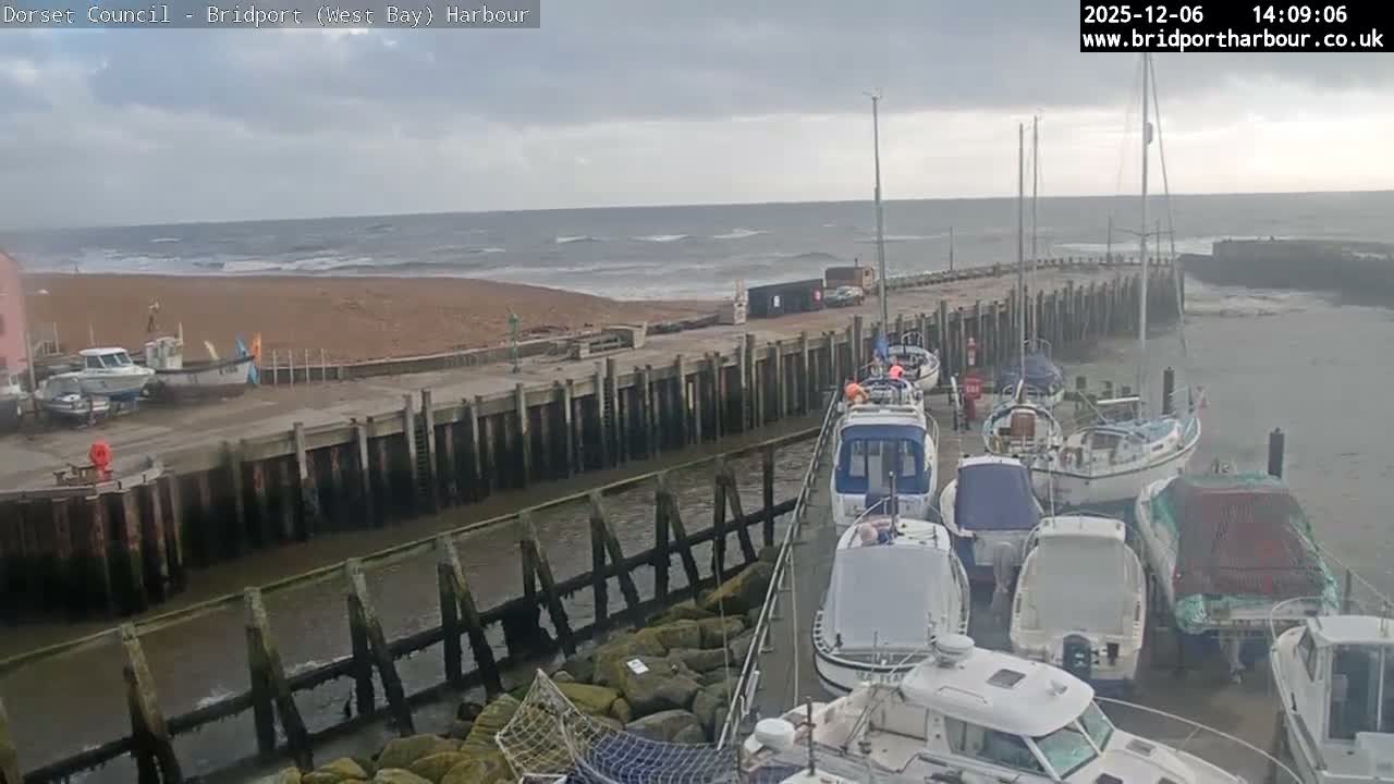 Bridport Harbour (West Bay) PTZ Live Cam - Bridport, Dorset, South West, England, United Kingdom