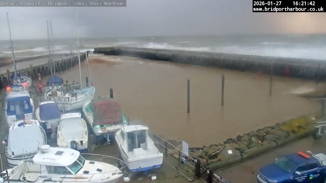 Bridport Harbour (West Bay) PTZ Live Cam - Bridport, Dorset, South West, England, United Kingdom