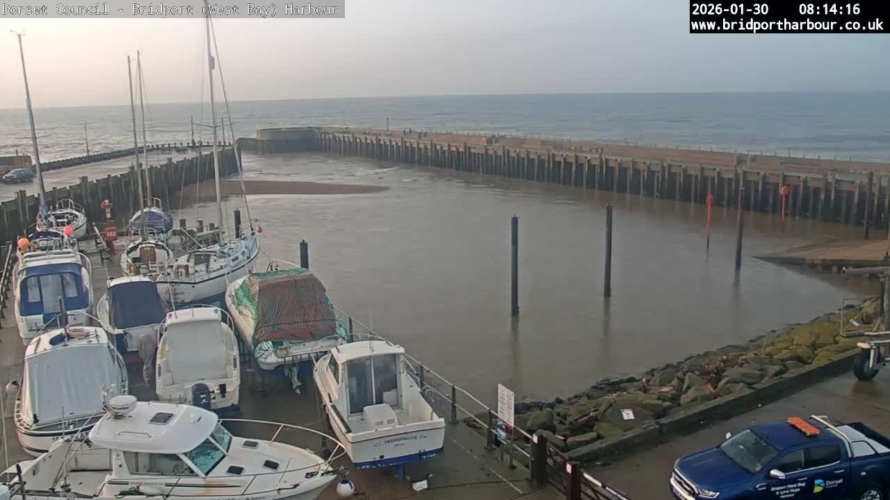 Bridport Harbour (West Bay) PTZ Live Cam - Bridport, Dorset, South West, England, United Kingdom