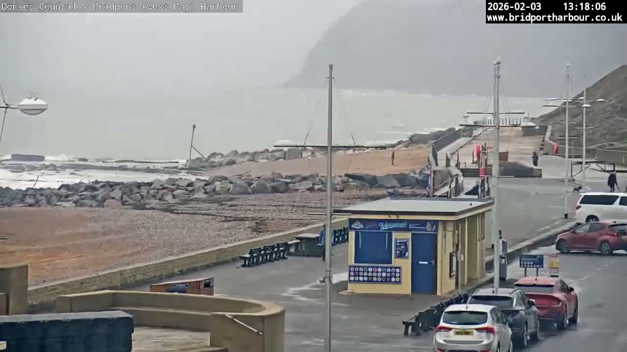 Bridport Harbour (West Bay) PTZ Live Cam - Bridport, Dorset, South West, England, United Kingdom