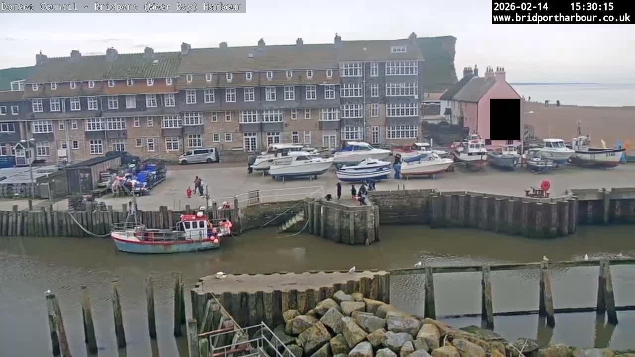 Bridport Harbour (West Bay) PTZ Live Cam - Bridport, Dorset, South West, England, United Kingdom