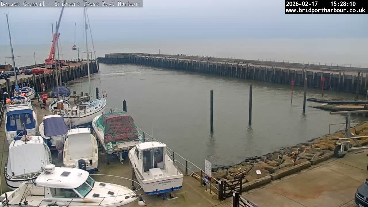 Bridport Harbour (West Bay) PTZ Live Cam - Bridport, Dorset, South West, England, United Kingdom